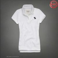 dames abercrombie fitch korte polo tees logo wit Groothandel Cool w2t0y289